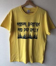両面プリント Ｔシャツ イエロー 100%コットン M