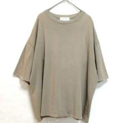 【アダムエロペ】半袖Tシャツ/M/カーキー/ビッグシルエット/コットン100%