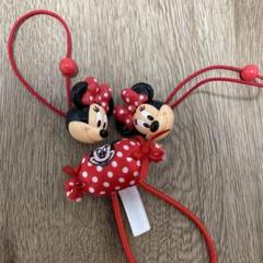 【新品】ディズニーランド　ミニーちゃん　ヘアゴム　赤リボン　ディズニー
