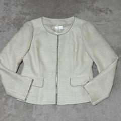 マサキマツシマ ツイードノーカラージャケット ラメ 13号