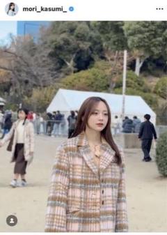 森香澄着用シャギーオーバージャケット LILY BROWN リリーブラウン