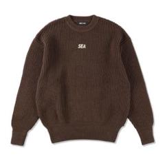 WIND AND SEA SEAロゴ ニットセーター ダークグレーL WIND AND SEA SEAロゴ ニットセーター ダークグレーL