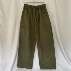 homspun 高密度ウェポンひもワイドパンツ グリーン
