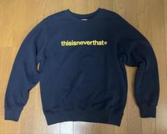 正規品 thisisneverthat ネバザ ネイビースウェットトレーナー M thisisneverthat トレーナー スウェット T-Logo Crewneck メンズ