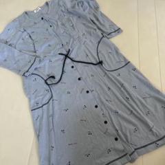 multi L マタニティドレス グレー チェリー柄