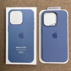 新品•純正互換品 iPhone 15 Pro シリコンケース ブルー