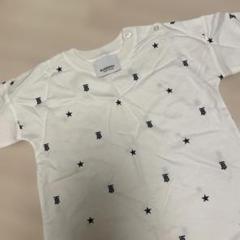【未使用】Burberry バーバリー 長袖 総柄 ロンパース 9M(74cm)