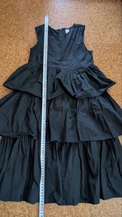 ブラック ノースリーブ ティアードワンピース 134cm