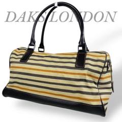 DAKS ダックスロンドン ボストンバッグ ボーダー 旅行鞄