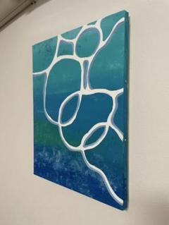 沖縄の海の中をイメージして描きました。現代アート 抽象画