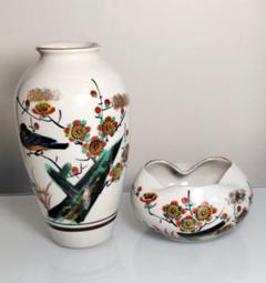 九谷焼 雄岳 花器九谷焼/九谷雄岳 花瓶 ギフト 未使用 : ARCHERY