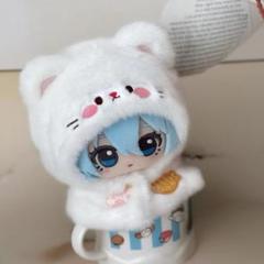 ぬい服 10cm ぬいぐるみ服　ちびぐるみ ちいかわ　着ぐるみ　白猫