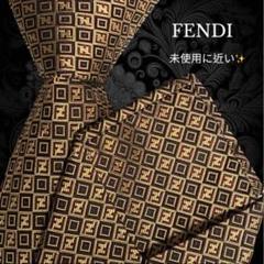 FENDI ネクタイ ズッカ FFロゴ パターン柄 ブラウン ブラック系 総柄