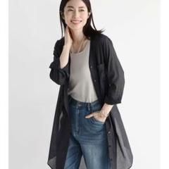 ヤマダヤ　メドック　medoc　ロングシャツ　シアー　シースルー　ブラックのサムネイル