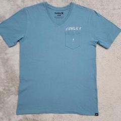Hurley　ハーレー　ポケットTシャツ　S　Vネック　ブルー系