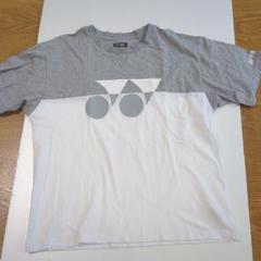 YONEX バドミントンTシャツ グレー/ホワイト サイズユニ L ☆訳あり