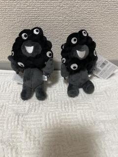 カラビナ付きマスコット ブラック ミャクミャク　セット　黒　ぬいぐるみ