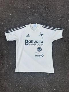 希少90s 00s adidas ゲームシャツ　ホワイトブラックL