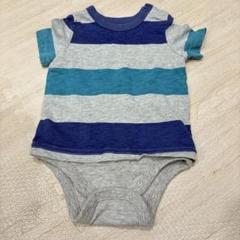 babyGAP　Tシャツ風ボーダーロンパース　半袖　ベビー　シンプル　6-12M