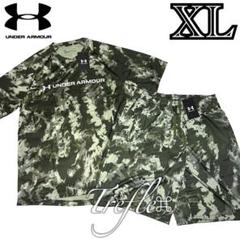 アンダーアーマー 新品 未使用 Tシャツ ハーフパンツ 上下セット 緑 カモフラ アンダーアーマー 新品 未使用 Tシャツ ハーフパンツ 上下セット