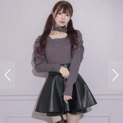 pium チョーカーベルトフリルトップス ブラック チョーカーベルトフリルトップス – pium