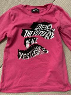 DIESEL ピンク グラフィック長袖カットソー