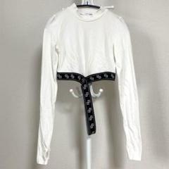 ☆3051 GYDA GG ジャカード ライン ウエスト クロス トップス