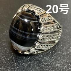 天然石 オニキス ヴィンテージ メキシカン ガレッジ シルバー メンズ リング