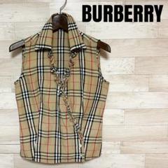 ✨BURBERRY オーガニックコットン ノバチェック ノースリーブシャツ L✨