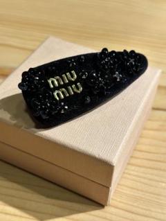 miumiu ミュウミュウ 51F092 ロゴ バレッタ ビジュー　ヘアピン m83577359408_1.jpg?1732711154