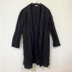【クリツィア】リネンジャケット ロング丈サイドスリット リノ100% 46