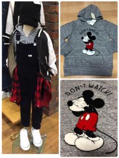 新品ライトオン×ディズニー 大人気完売サガラ刺繍ミッキーツイードパーカー140