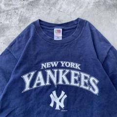 00s NEW YORK Yankees ヤンキース Tシャツ ネイビー 古着