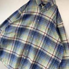 美品　ラルフローレン　大きいサイズ　ボタンダウン　シャツ　チェック　BDシャツ