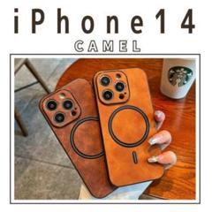 iPhone14 レザー風 ケース ワイヤレス 充電 　新品未使用 シンプル