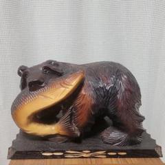 木彫り 熊 灰皿 クマ 木製 クマ型灰皿 ペン立て 置き物 北海道
