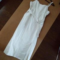 お安くしてます!!ワンピーススカート　アイボリー　前スリットあり