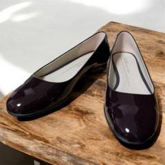 ✨極美品✨ ecco エコー エナメル パンプス バレエシューズ ボルドー系のサムネイル