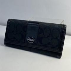 AS7505 コーチシグネチャー黒長財布