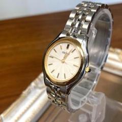 美品】SEIKO レディース シルバー×ゴールド 替えコマ付 稼働品