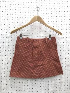 90's 00's レトロスクールガール古着　バイヤスストライプ台形ミニスカート