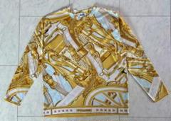 HERMES カットソー RYTHMES ライトブルー M