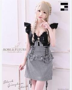 ローブドフルール えみう コラボ ドレス 黒 コラボLP emiu キャバドレス・パーティードレス通販ROBE de