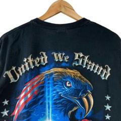 GILDAN ヘビーコットン イーグル 鳥 アニマル ブラック 黒 Tシャツ