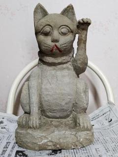 ⭐天然石 手彫り 招き猫 福の神 招福 千客万来 家内安全 置物飾り 骨董品 ⭐天然石 手彫り 招き猫 福の神 招福 千客万来 家内安全 置物