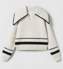 ZARA - 【完売商品】ZARA コントラストトップステッチ ニット