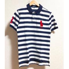 Ralph Lauren*NVボーダー ポロシャツ*160*ビッグポニー*RL*のサムネイル