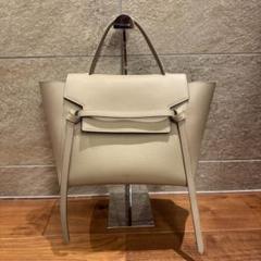 美品 セリーヌ ベルトバッグ ミニ ベージュ ハンドバッグ ショルダーバッグ