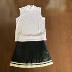パーリーゲイツPGG黒プリーツスカート、セットアップサイズ1