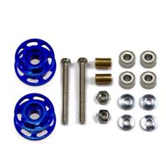 ミニ四駆 CNC加工 軽量化2段アルミローラーセット (13-12mm) 紺